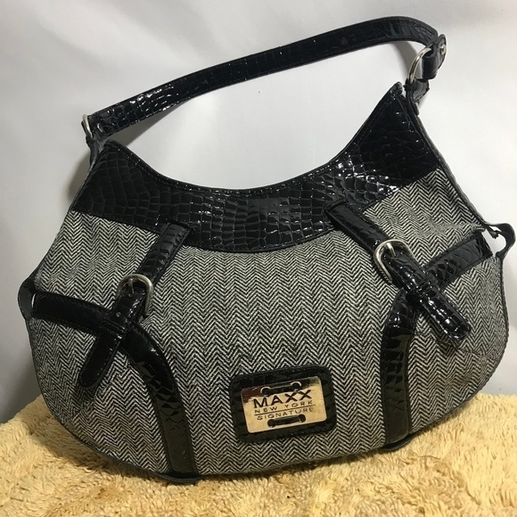 *4/$20* Maxx New York Black/White Purse/Bag - Picture 1 of 7